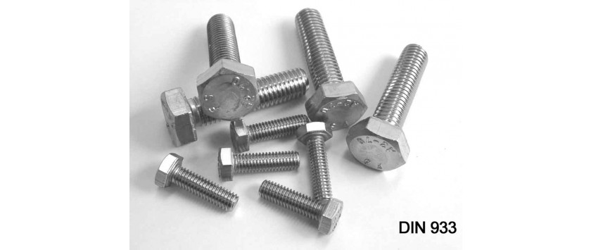 Sechskantschrauben DIN 933 Edelstahl A2