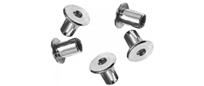 Hülsenmuttern Flachkopf Stahl vernickelt / verzinkt