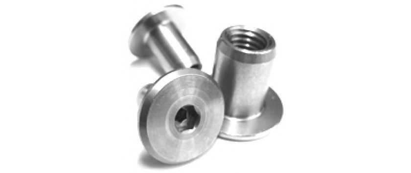 Hülsenmuttern Flachkopf Edelstahl