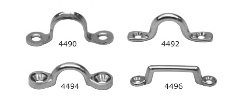 Flachbügel, Fenderösen, Riemenbügel, Edelstahl A2/AISI304