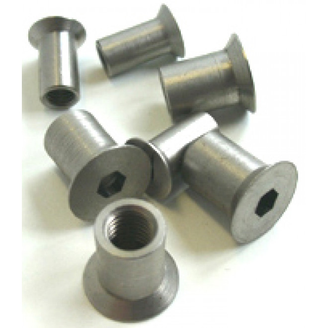 Hülsenmuttern Senkkopf M 10 Edelstahl 1.4305