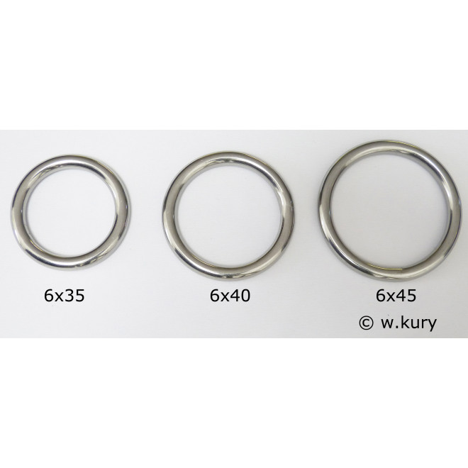 Edelstahlringe 5 x 40 x 50 geschweißt, poliert