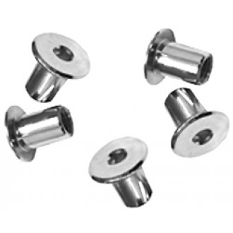 Hülsenmuttern Flachkopf M 6 x 15 x 10 Stahl vernickelt