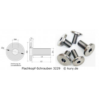 Flachkopf-Schrauben M 4 x 10 Edelstahl 1.4305