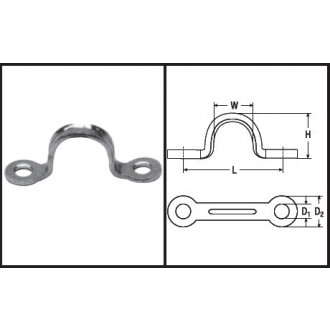 Flachbügel Länge 39, Breite 10 Edelstahl A2